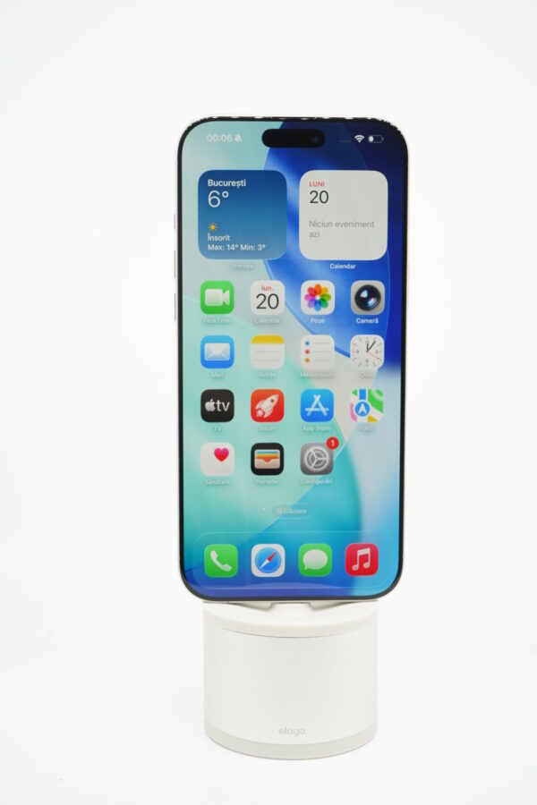 APPLE iPhone 16 Pro Max 512GB white titanium foarte bun - imagine 3