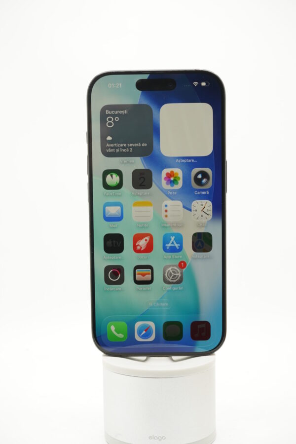 APPLE iPhone 16 Pro 128GB black titanium ca nou - imagine 3