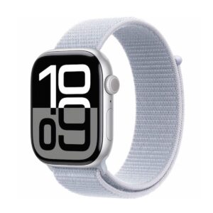 APPLE Watch Series 10 GPS 46mm, Silver Aluminium Case, Blue Cloud Sport Loop 64GB silver nou desigilat